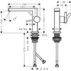 Kép 3/3 - Hansgrohe Tecturis E Egykaros mosdócsaptelep Fine 110, CoolStart, Push-open lefolyógarnitúrával 73020140