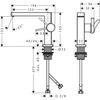 Kép 5/5 - Hansgrohe Tecturis E Egykaros mosdócsaptelep Fine 110, CoolStart, lefolyógarnitúra nélkül 73021670