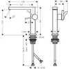 Kép 2/2 - Hansgrohe Tecturis E Egykaros mosdócsaptelep Fine 150, CoolStart, Push-open lefolyógarnitúrával 73040000