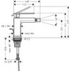 Kép 2/2 - Hansgrohe Tecturis E Egykaros bidé csaptelep 80, automata lefolyógarnitúrával, króm 73200000