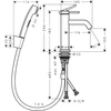 Kép 2/2 - Hansgrohe Tecturis S Egykaros mosdócsaptelep 110, bidé kézizuhannyal, 1.60m-es zuhanytömlővel 73211000