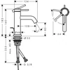 Kép 2/2 - Hansgrohe Tecturis S Egykaros mosdócsaptelep 80, CoolStart, automata lefolyógarnitúrával 73302140