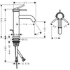 Kép 3/3 - Hansgrohe Tecturis S Egykaros mosdócsaptelep 110, automata lefolyógarnitúrával 73310000