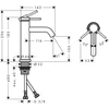 Kép 3/3 - Hansgrohe Tecturis S Egykaros mosdócsaptelep 110, lefolyógarnitúra nélkül 73311140