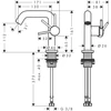 Kép 5/5 - Hansgrohe Tecturis S Egykaros mosdócsaptelep Fine 110, CoolStart, Push-open lefolyógarnitúrával 73320140