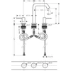 Kép 3/3 - Hansgrohe Tecturis S 3-lyukú mosdócsaptelep 150, Push-open lefolyógarnitúrával 73330000