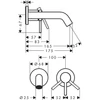 Kép 2/2 - Hansgrohe Tecturis S Egykaros falsík alatti mosdócsaptelep, 16.5cm-es kifolyóval 73350000