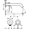 Kép 3/3 - Hansgrohe Tecturis S Egykaros falsík alatti mosdócsaptelep, 22.5cm-es kifolyóval 73351000