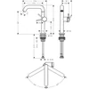 Kép 3/3 - Hansgrohe Tecturis S Egykaros mosdócsaptelep Fine 210, elforgatható kifolyóval, CoolStart, Push-open lefolyógarnitúrával 73360670