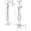 Kép 4/4 - Hansgrohe Tecturis S Egykaros szabadonálló kádcsaptelep, szálcsiszolt bronz 73440140