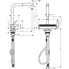 Kép 4/4 - Hansgrohe Aquno Select M81 konyhai csaptelep 250, kihúzható kifolyóval, 2jet, króm 73836000