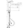 Kép 4/4 - Hansgrohe Zesis M33 Egykaros konyhai csaptelep 160, kihúzható kifolyóval, 2 jet, sBox light matt fekete 74804670