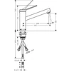 Kép 3/3 - Hansgrohe Zesis M33 egykaros konyhai csaptelep alacsony nyomáshoz, matt fekete 74806670