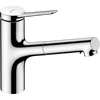 Kép 1/5 - Hansgrohe Zesis M33 konyhai csaptelep 2jet, kihúzható zuhanyfejjel, króm 74820000