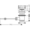 Kép 2/2 - Hansgrohe Automata lefolyógarnitúra mosdó- és bidécsaptelephez 94139340