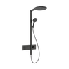 Kép 1/3 - Hansgrohe Raindance Alive S Showerpipe 300, 1jet, EcoSmart, ShowerSelect Comfort Szálcsiszolt Fekete Króm 24583340