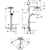 Kép 6/6 - Hansgrohe Raindance Alive S Puro Showerpipe 300, 1jet, Ecostat Element Matt Fekete 24592670