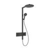 Kép 1/3 - Hansgrohe Raindance Alive S Showerpipe 300, 2jet, EcoSmart, ShowerSelect Comfort Szálcsiszolt Fekete Króm 24596340