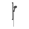Kép 1/6 - Hansgrohe Raindance Alive Select S Zuhanyszett 125, 3jet, EcoSmart, Unica E Puro 65 zuhanyrúddal és zuhanytartóval Matt Fekete 24600670
