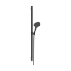 Kép 1/6 - Hansgrohe Raindance Alive Select S Zuhanyszett 125, 3jet, EcoSmart, Unica S Puro 90cm-es zuhanyrúddal Szálcsiszolt Fekete Króm 24603340