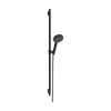 Kép 1/6 - Hansgrohe Raindance Alive Select S Zuhanyszett 125, 3jet, EcoSmart, Unica S Puro 90cm-es zuhanyrúddal Matt Fekete 24603670