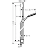 Kép 6/6 - Hansgrohe Raindance Alive Select S Zuhanyszett 125, 3jet, EcoSmart, Unica S Puro 90cm-es zuhanyrúddal Matt Fekete 24603670