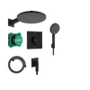 Kép 1/3 - Hansgrohe Raindance Alive S Zuhanyszett 300, 1jet, termosztáttal és iBox universal 2 alaptesttel Matt Fekete 24630670