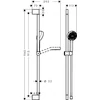 Kép 2/2 - Hansgrohe Activera S Zuhanyszett 95, 1jet, EcoSmart, 90cm-es zuhanyrúddal Matt Fekete 28042670