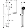 Kép 2/2 - Hansgrohe Activera Select S Zuhanyszett 95, 2jet, EcoSmart, 72cm-es zuhanyrúddal Varia Matt Fekete 28048670