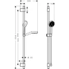 Kép 2/2 - Hansgrohe Activera Select S Zuhanyszett 95, 2jet, EcoSmart, 105cm-es zuhanyrúddal Varia Matt Fekete 28050670