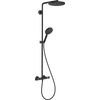 Kép 1/2 - Hansgrohe Raindance S Showerpipe 240, 1jet, PowderRain, Ecosmart+, termosztáttal Matt Fekete 28825670