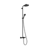 Kép 1/2 - Hansgrohe Activera S Showerpipe 240, 1jet EcoSmart, kádtermosztáttal, Ecostat Fine Matt Fekete 28871670
