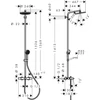 Kép 2/2 - Hansgrohe Activera S Showerpipe 240, 1jet EcoSmart, kádtermosztáttal, Ecostat Fine Matt Fekete 28871670