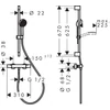 Kép 2/2 - Hansgrohe Activera Select S Zuhanykombináció 95, 2jet EcoSmart, EcoStat Fine, zuhanyrúd 65cm Matt Fekete 28876670