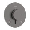 Kép 1/2 - Hansgrohe Ecostat Comfort S Falsík alatti termosztát, 2 funkciós, beépített biztonsági funkcióval EN1717 Szálcsiszolt Fekete Króm 33718340