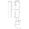 Kép 2/2 - Hansgrohe Xevolos E Magas szekrény 400/360, Matt Fehér színű, jobboldali ajtópánt Textil sötétszürke 54221660