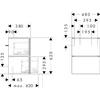 Kép 2/2 - Hansgrohe Xilesa E Mosdószekrény 480/380, 2 fiókkal, kézmosóhoz Matt Fehér 54248700