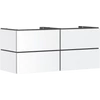 Kép 1/2 - Hansgrohe Xilesa E Konzolos mosdószekrény 1370/550, 4 fiókkal, ráültetett mosdótálakhoz, balos Matt Fehér 54306700