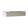 Kép 1/2 - Hansgrohe Xevolos E Konzolos mosdószekrény Matt Fehér színben 1370/550, 2 fiókkal, ráültetett mosdótálhoz, balos Texturált bronz 54319390