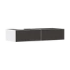 Kép 1/2 - Hansgrohe Xevolos E Konzolos mosdószekrény Matt Fehér színben 1370/550, 2 fiókkal, ráültetett mosdótálhoz, balos Textil sötétszürke 54319660