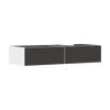 Kép 1/2 - Hansgrohe Xevolos E Konzolos mosdószekrény Matt Fehér színben 1370/550, 2 fiókkal, ráültetett mosdótálhoz, jobbos Textil sötétszürke 54322660