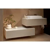 Kép 2/6 - Hansgrohe Xevolos E Fürdőszobai konzolos pad Matt Homokbézs színben 1180/550, 1 fiókkal Metál Homokszín 54326790