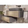 Kép 2/3 - Hansgrohe Xevolos E Konzolos fürdőszobai pad Matt Palaszürke színben 1180/550, 1 fiókkal Texturált bronz 54327390