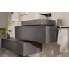 Kép 2/3 - Hansgrohe Xevolos E Konzolos fürdőszobai pad Matt Palaszürke színben 1180/550, 1 fiókkal Metál Palaszürke 54327770