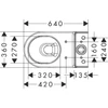 Kép 2/2 - Hansgrohe GladeLake S Monoblokkos WC 640, többszörös kimenettel, AquaChannel Flush Fehér 60108450