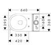 Kép 2/2 - Hansgrohe EluPura S Monoblokkos WC 640, vízszintes/függőleges kimenettel, AquaFall Flush Fehér 60260450