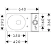 Kép 2/2 - Hansgrohe EluPura Q Monoblokkos WC 650, vízszintes/függőleges kimenettel, AquaFall Flush Fehér 60263450