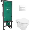 Kép 1/2 - Hansgrohe GladeLake S Teljes WC-szett falsík alatti öblítőrendszerrel, iFrame Original Q öblítőlappal, GladeLake WC-ülőkével 60301450