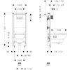 Kép 2/2 - Hansgrohe GladeLake S Teljes WC-szett falsík alatti öblítőrendszerrel, iFrame Original Q öblítőlappal, GladeLake WC-ülőkével 60301450