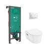 Kép 1/2 - Hansgrohe EluPura Original S Teljes WC-szett falsík alatti öblítőrendszerrel, iFrame Original S öblítőlappal, EluPura WC-ülőkével 60302450